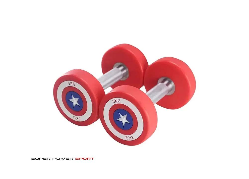 captain america dumbbells ( 2 قطعة )